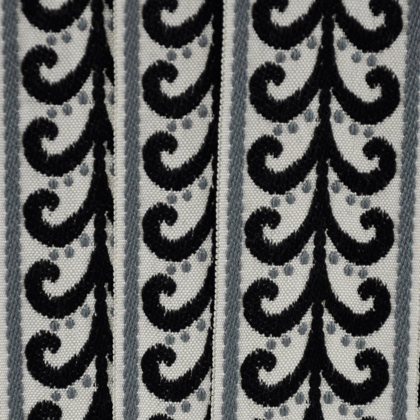 Elegance Collection - 2" width Braid (25 Yard Roll) - BR-7091-02/49 Black and Gunmetal