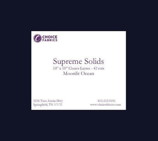 Supreme Solids - 10" Squares - Navy (42 Squares)