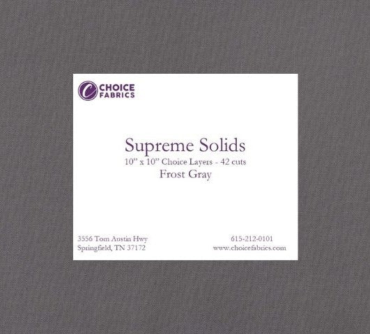 Supreme Solids - 10" Squares - Frost Gray (42 Squares)