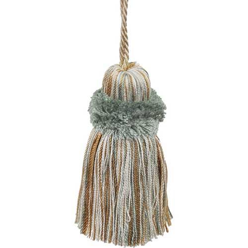Fairville - 3" Long PILLOW TASSEL (6pcs Per Order) - BT-5006-16/33 Sable and Turquoise