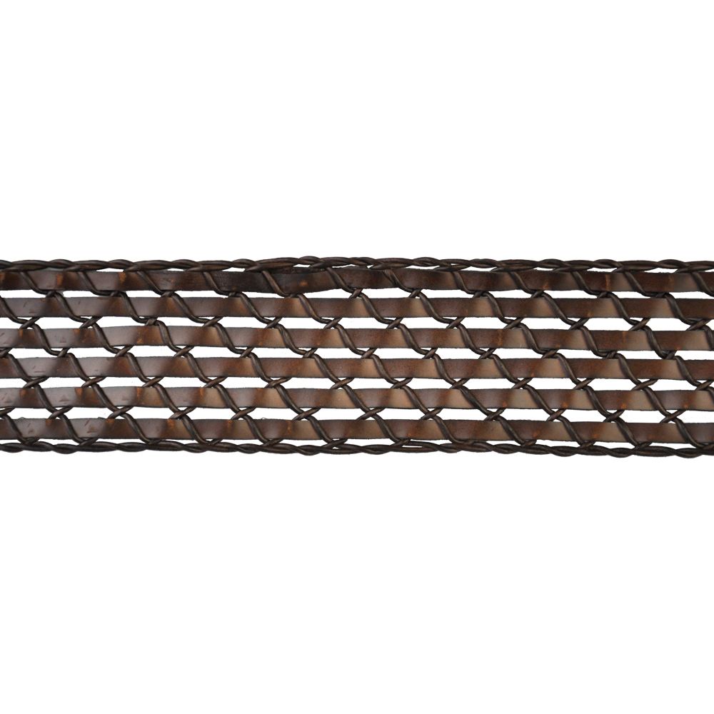 Faux Leather Woven Braid - 2 1/4" Width (15 Yard Roll) - BR-7185-66 Chocolate