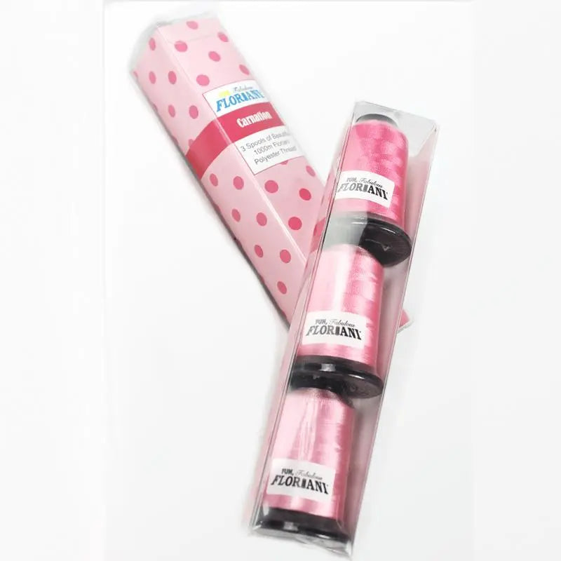 Floriani Thread 3 SPOOL SET - CARNATION PINK