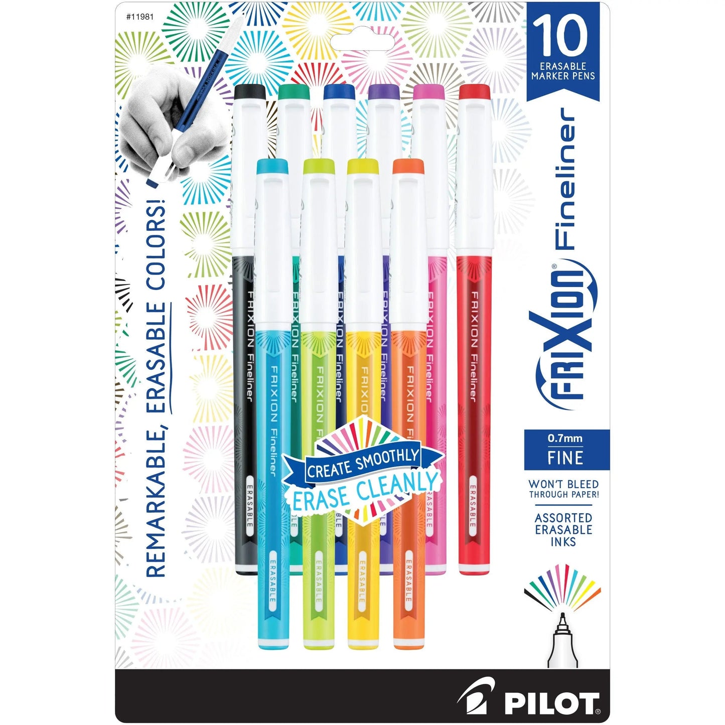 Frixion Fineliner 10pk Assortment