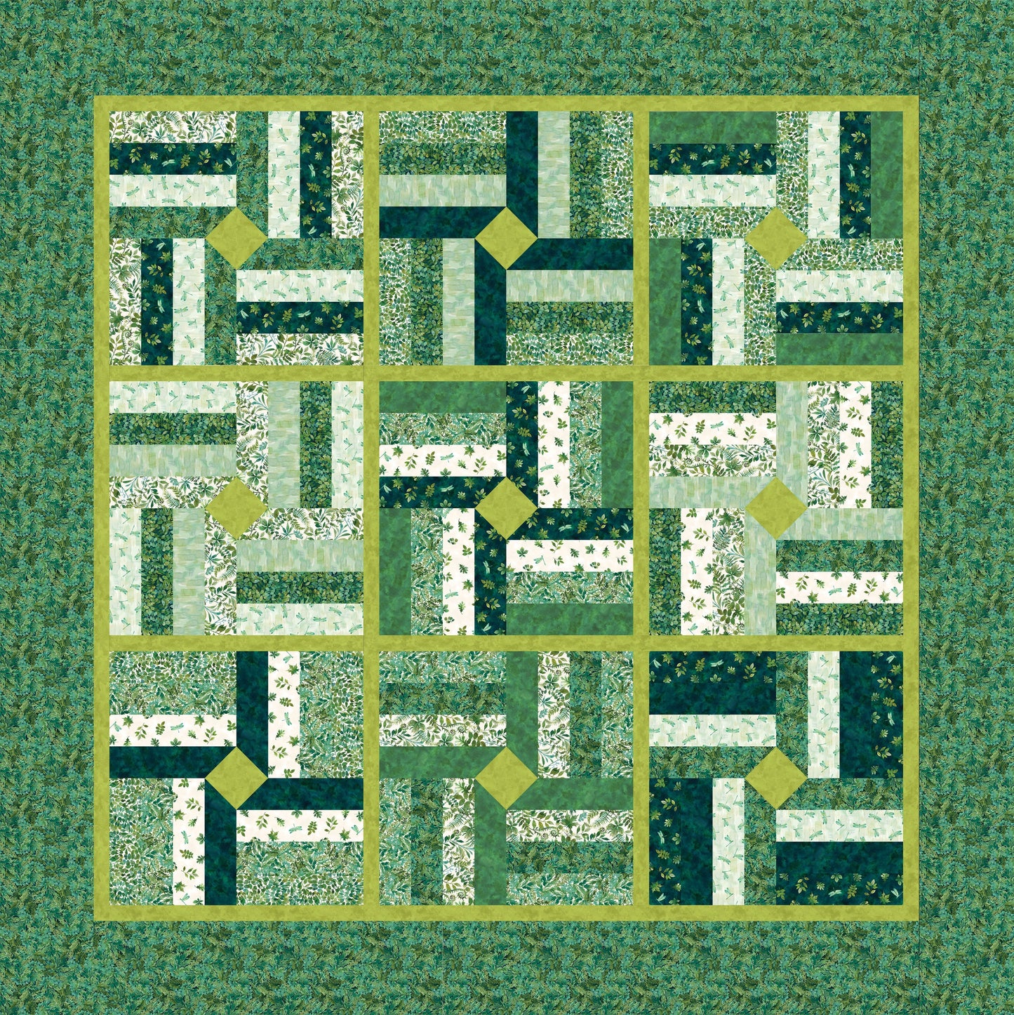 Green Farmer's Sunrise Luscious Pattern