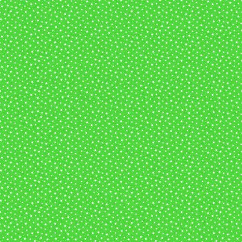 Green Starry Snowflake 44"/45" Cotton Flannel Fabric per yard