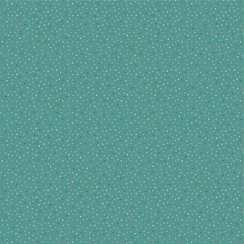 Green Teal Lakehouse Cotton 44"/45" Fabric Per Yard