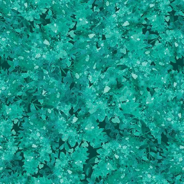 Green Teal Mirage Cotton Wideback Fabric per yard