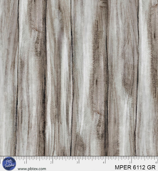 Grey Wood Meadow Perch MPER-6112-GR Cotton 44/45 Fabric Per Yard