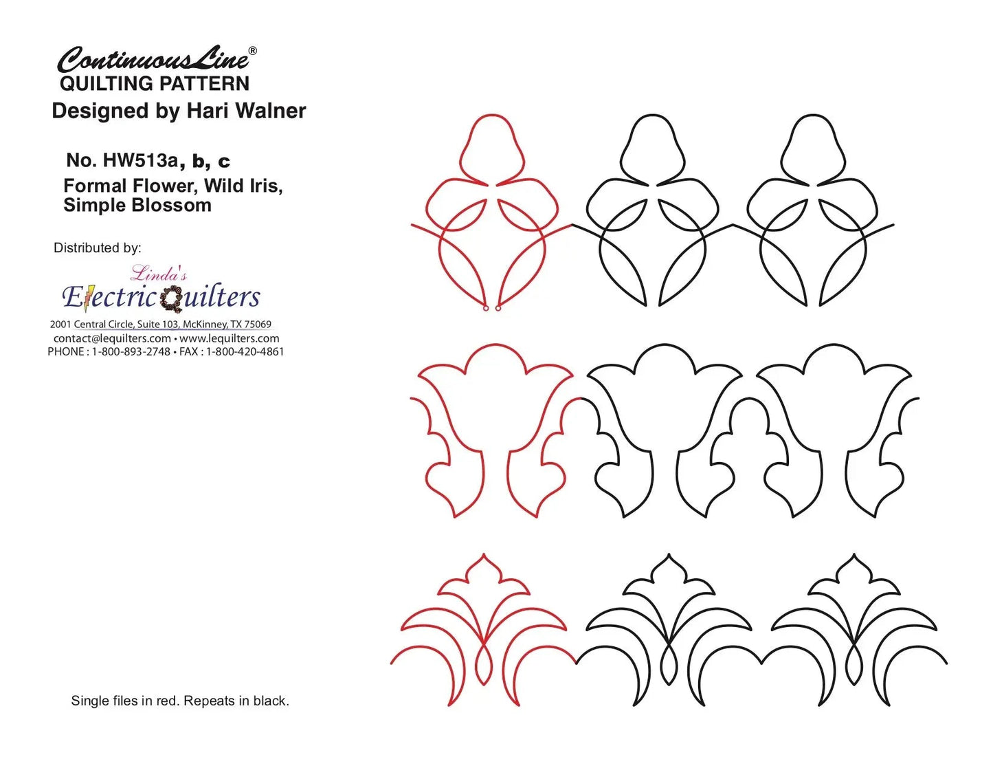 513 Floral 2 Pantograph by Hari Walner