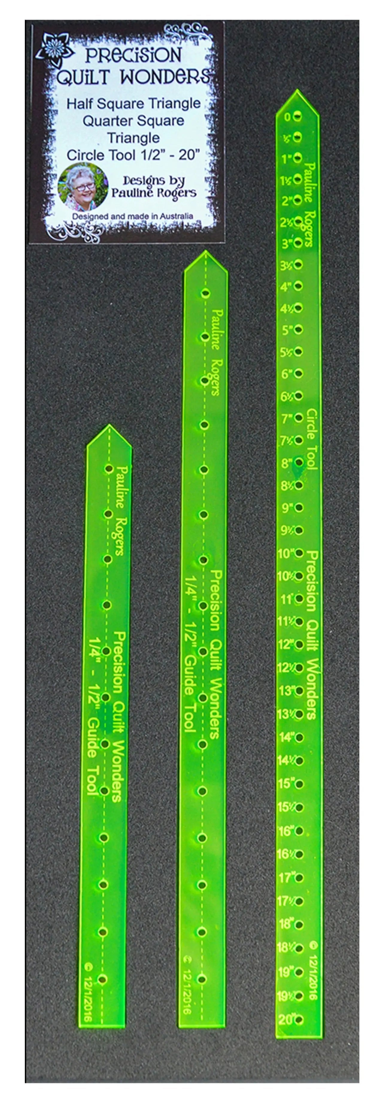 Half & Quarter Square Triangle Rulers and Circle Tool