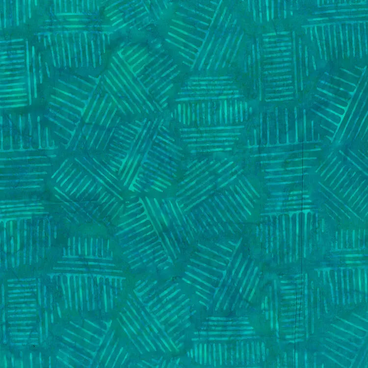 Hexies Turquoise 81700-62 Cotton 44"/45" Fabric Per Yard