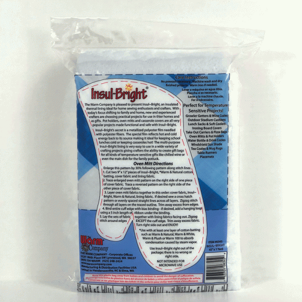 Insul-Bright Insulating Thermal Lining - 1 yd x 45" - Full Case