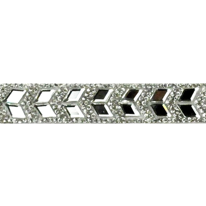 Iron-On Rhinestone Trim - 3/4" Width (5 Yard Roll) - BRSY-15-11 Silver