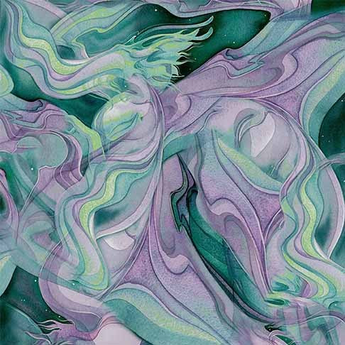 Jade Mystic Sky Cotton 43"/44" Fabric Per Yard