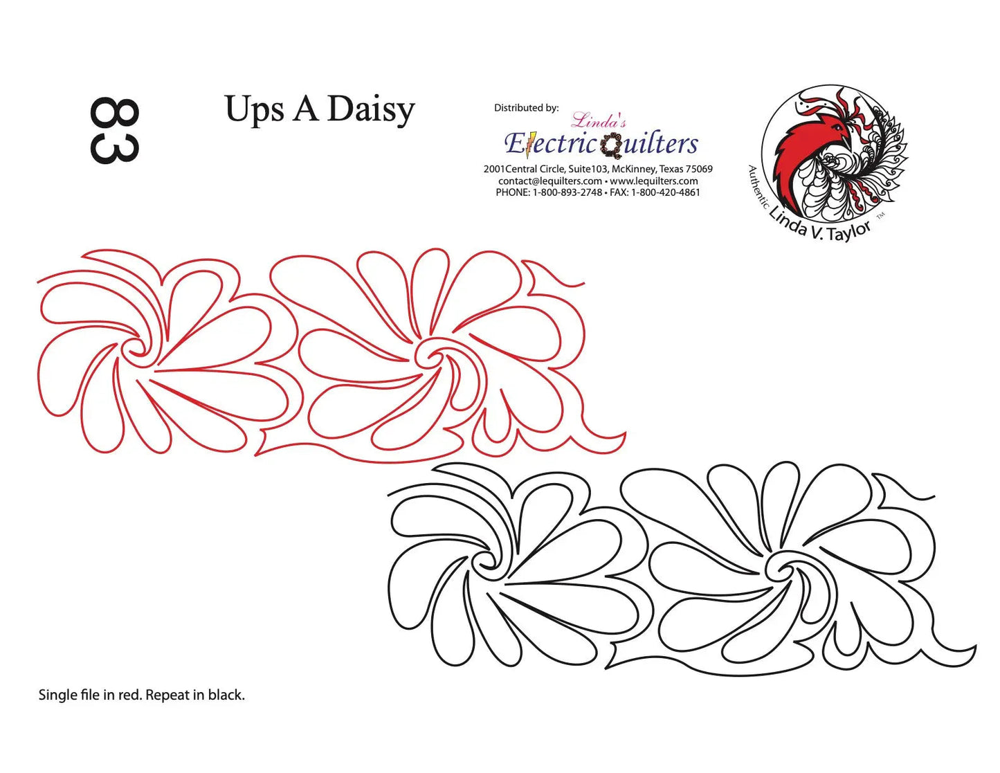 083 Ups A Daisy Pantograph by Linda V. Taylor