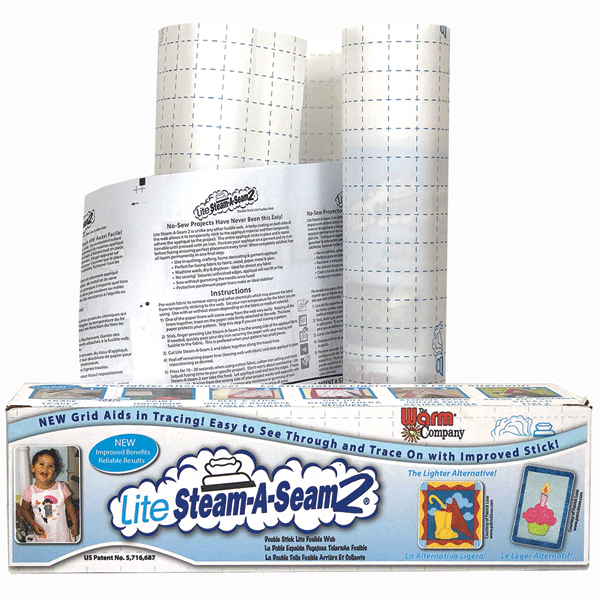Lite Steam-A-Seam 2 18" x 25 YD Fusible Web - Lightweight Heat-Adhesive for Quilting