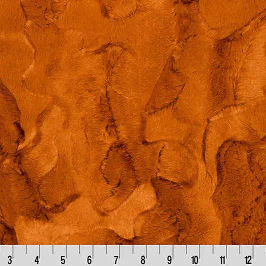 Luxe Cuddle Hide Ginger Fabric per yard