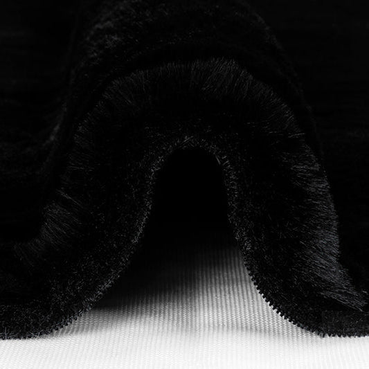 Luxe Cuddle Arctic Rabbit Black 58"/60" Fabric per yard