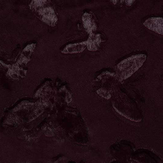 Luxe Cuddle Butterfly Black Cherry 58" - 60" Fabric per yard