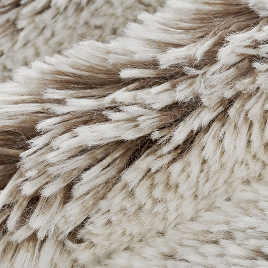 Luxe Cuddle Frosted Shaggy Cocoa/Snow 58"/60" Fabric per yard