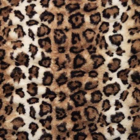 Camel/Black Luxe Cuddle Milan Bobcat 58"/60" Fabric per yard