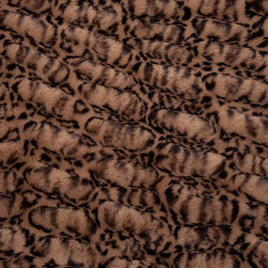 Swiss Chocolate Luxe Cuddle Milan Cheetah Fabric per yard