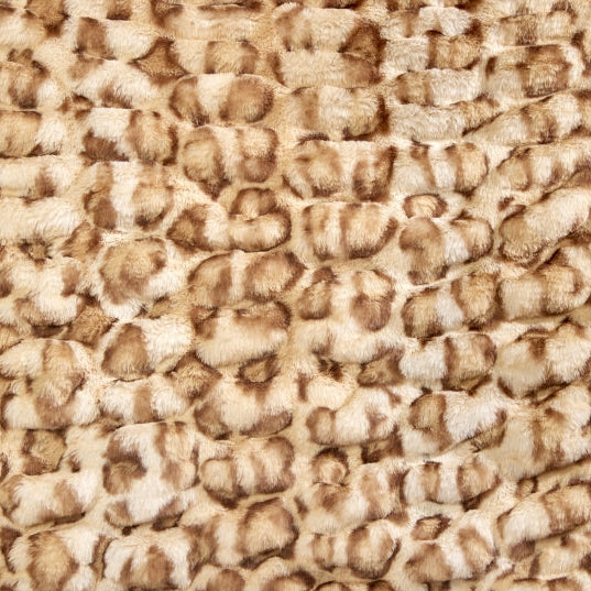 French Oak Luxe Cuddle Milan Clouded Leo Fabric per yard