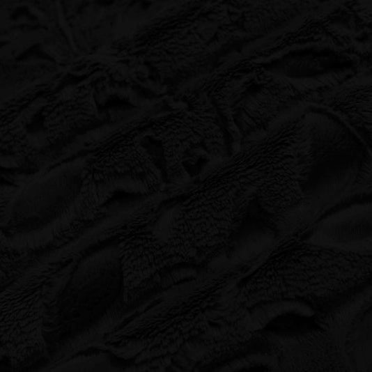 Luxe Cuddle Poppy Black" 58" - 60" Fabric per yard