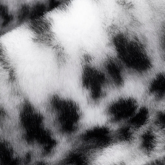 Snow/Black Luxe Cuddle Savanna 58"/60" Fabric per yard