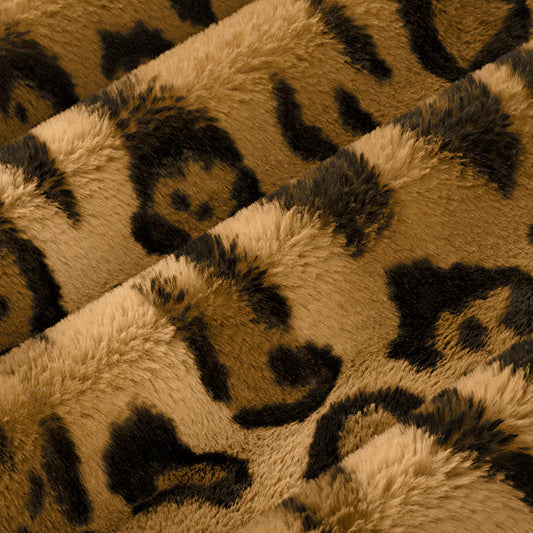 Cognac Luxe Cuddle Wild Jag 58"/60" Fabric per yard