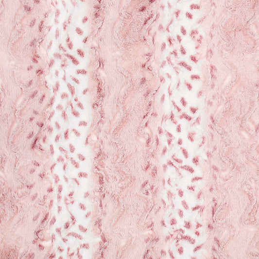 Luxe Cuddle Wild Lynx Wildrose 58" - 60" Fabric per yard