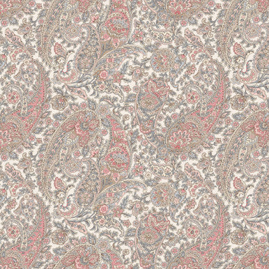 Paisley Multi Meadow Blush 43"/44" Cotton Fabric Per Yard