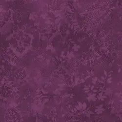 Purple Plum Vintage Damask Cotton Wideback Fabric per yard