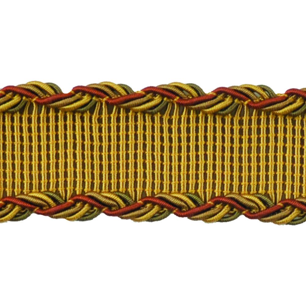 Mulberry Collection - 1 1/2" Width BRAID (25 Yard Roll) - BR-7066-88/61 Mocha and Wine Red