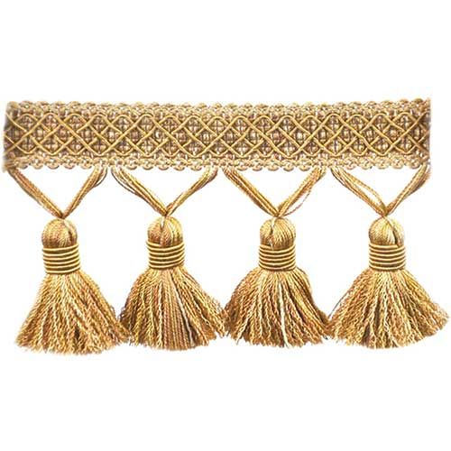 Mulberry Collection - 3 1/2" length TASSEL FRINGE (25 Yard Roll) - BF-4005-61 Mocha