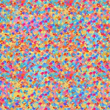 Multi Pastel Funfetti Cotton Wideback Fabric per yard