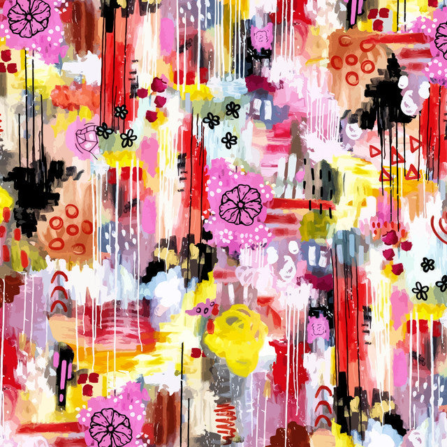 Urban Ink 108 Dripping Graffiti Cotton Wideback Fabric Per Yard