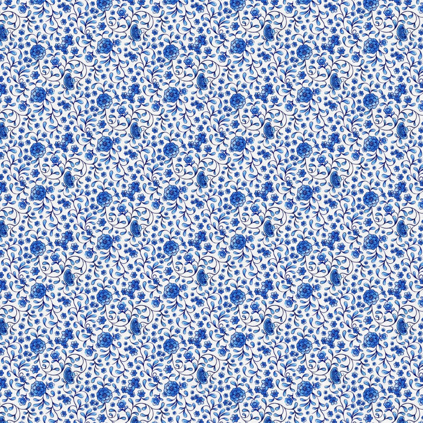 Chinoiserie Ditsy Floral Cotton Wideback 118" Fabric Per Yard