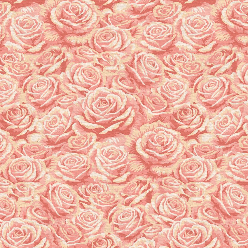 Pink Roses Are Red Rose Bouquets Cotton Wideback 118" Fabric Per Yard