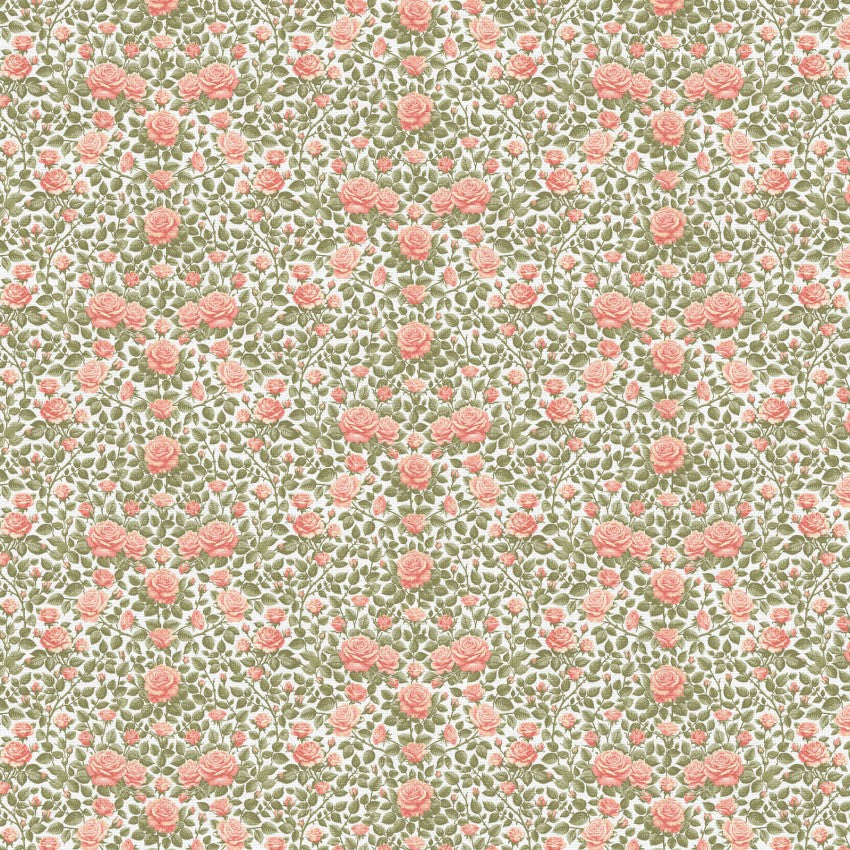 Roses Are Red Rose Trellis Cotton Wideback 118" Fabric Per Yard