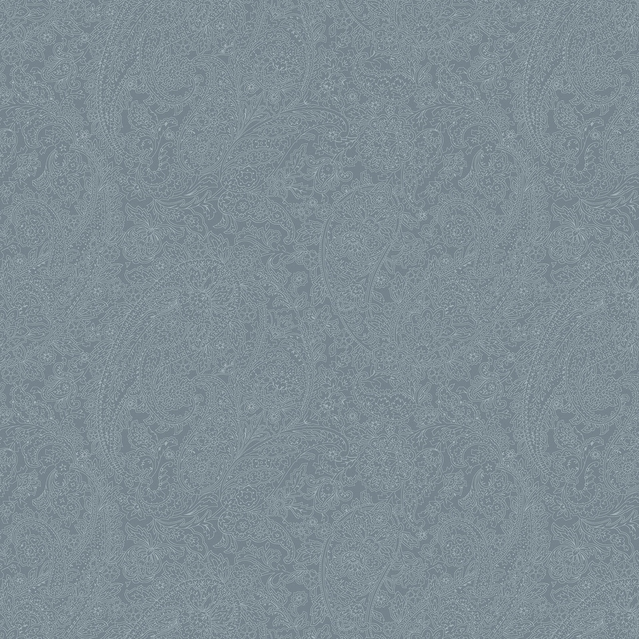 Paisley Lines Blue Meadow Blush 43"/44" Cotton Fabric Per Yard