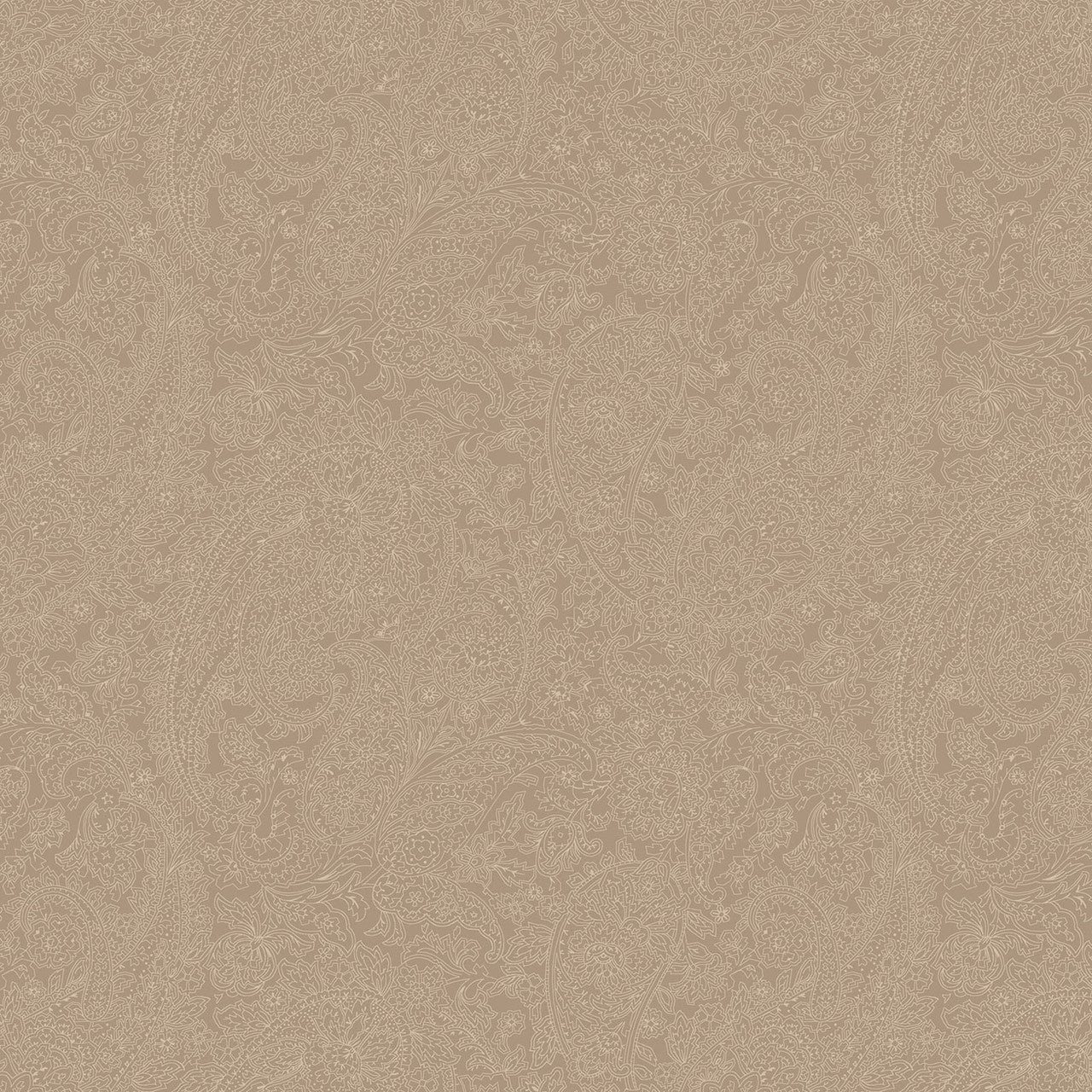 Paisley Lines Tan Meadow Blush 43"/44" Cotton Fabric Per Yard