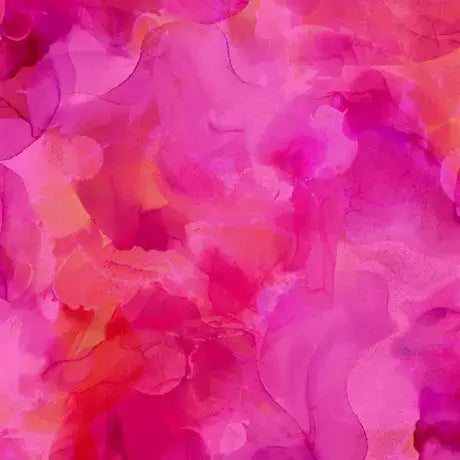 Pink Fuchsia Aura Watercolor Blender Wideback Cotton Fabric per yard
