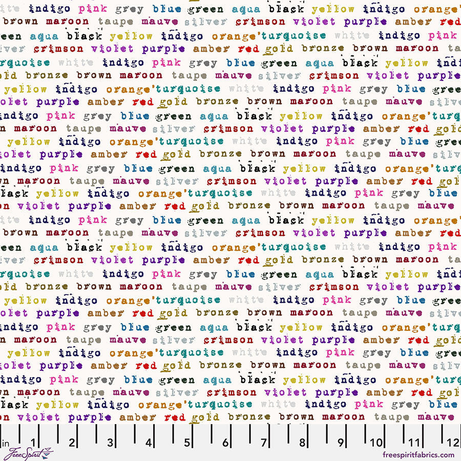 Polychrome Paper Stamped Cotton 44"/45" Fabric Per Yard