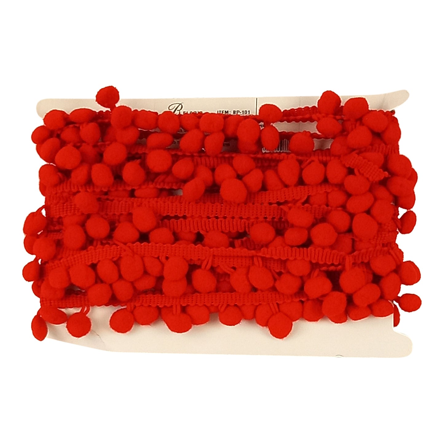 Pom Pom Collection -5/8" width X 10 Yards in Red