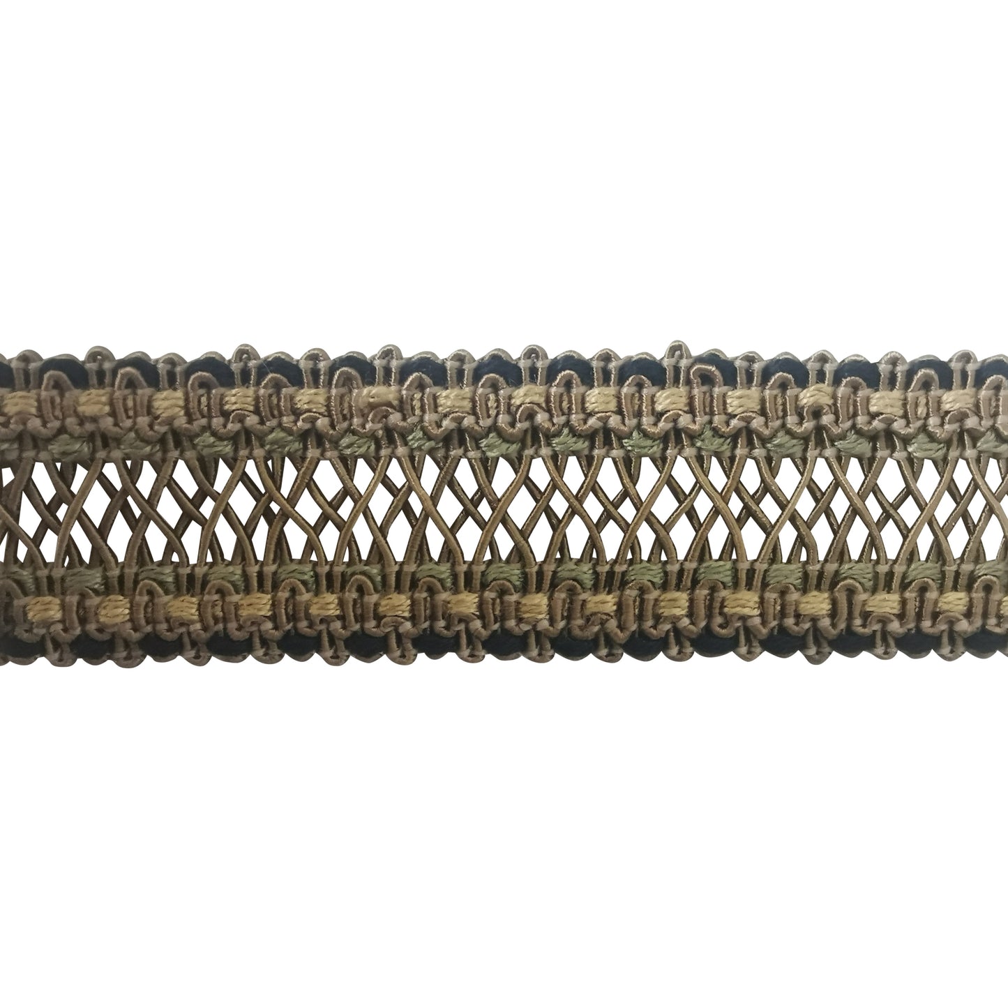 Pompeii Collection - 1" width BRAID (25 Yard Roll) - BR-7095-02/16 Black and Sable