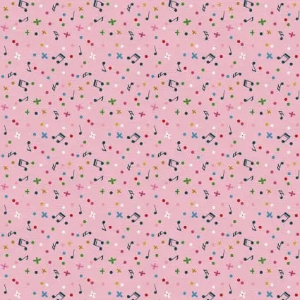 Press Play Music Notes 43"/44" Fabric Per Yard
