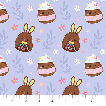 Purple Tossed Springtime Squishmallows Cotton 44"/45" Fabric Per Yard