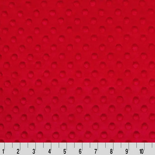 Red Cuddle Dimple Fabric per yard