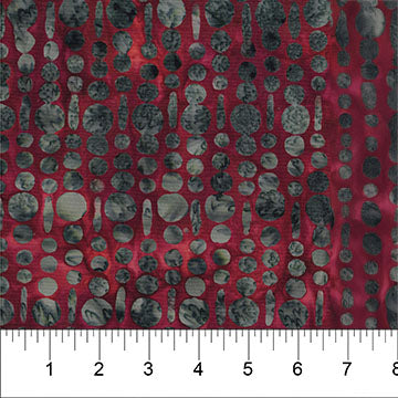 Red & Grey Vertical Stripe Bubble Pop 83704-26 Cotton 44/45 Fabric Per Yard